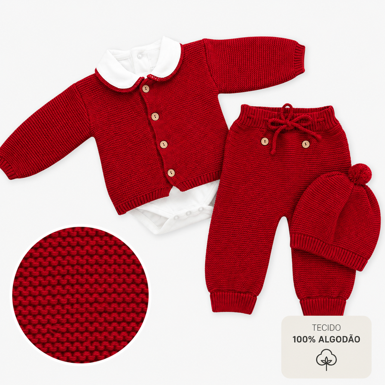 Conjunto de 5 Peças Para Bebé