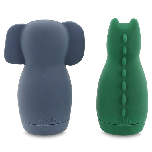 Brinquedo de Apertar para o Banho - Mrs. Elephant & Mr. Crocodile | Trixie