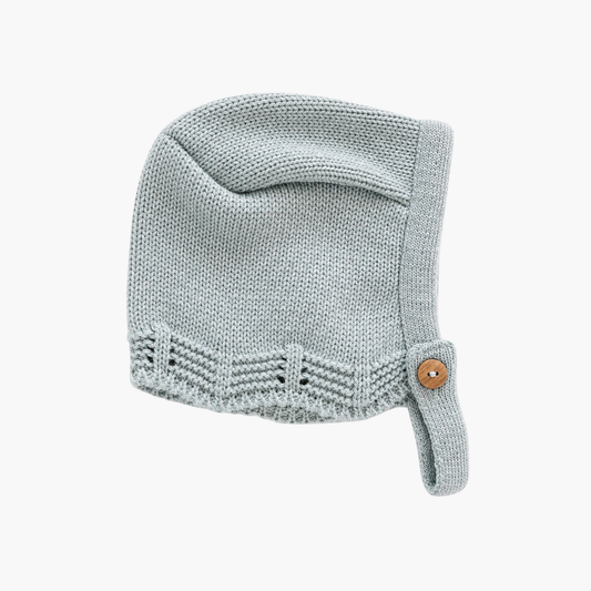 LOLO Baby-Overall aus Strick mit Mütze, trockenem Grün