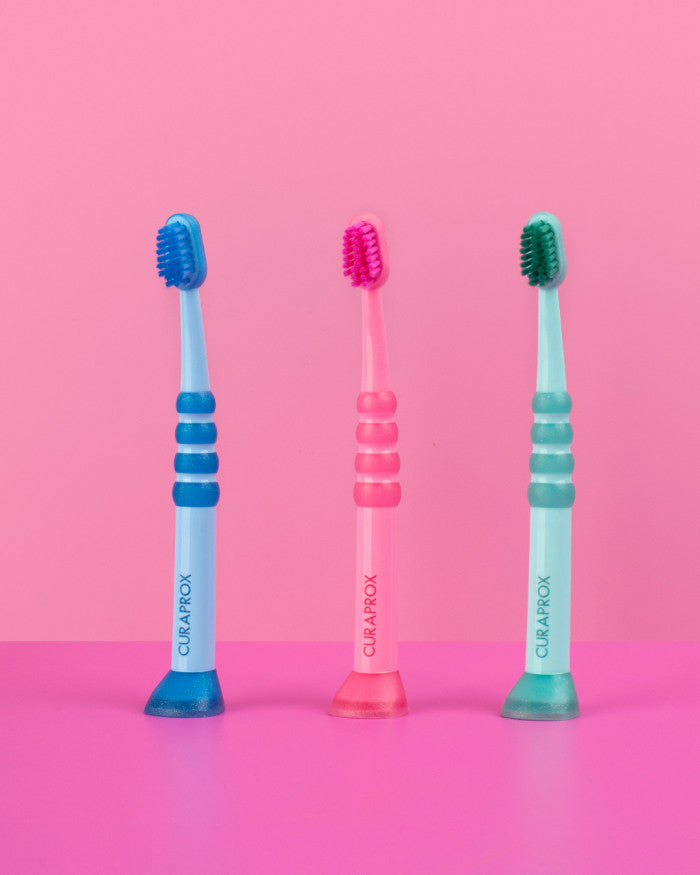 Escova de dentes Curaprox para bebé | Rosa-Azul