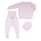 Conjunto rosa suave de 3 peças em algodão, vista 5