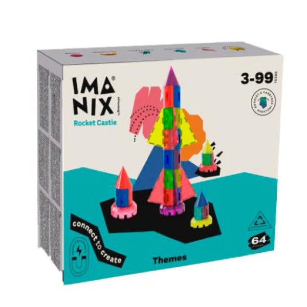 Imanix Rocket Castelo com 64 peças magnéticas