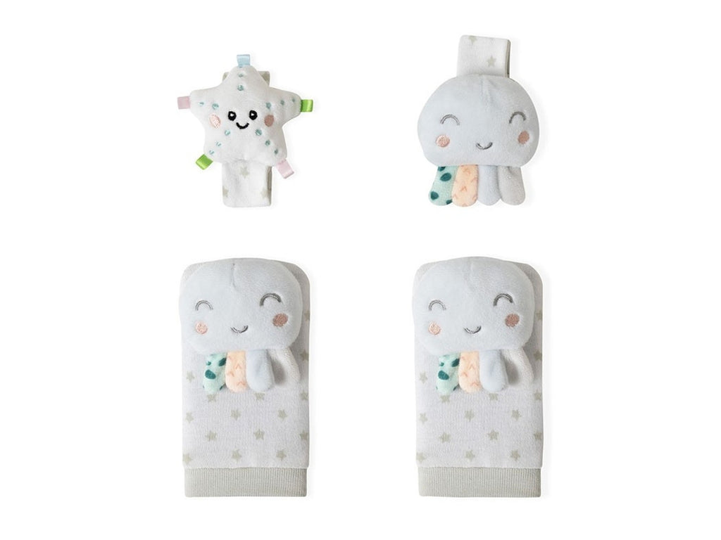 Chocalhos para pés e pulsos de bebé modelo polvo Interbaby, vista 4