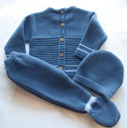 Conjunto em malha de 3 peças para bebé