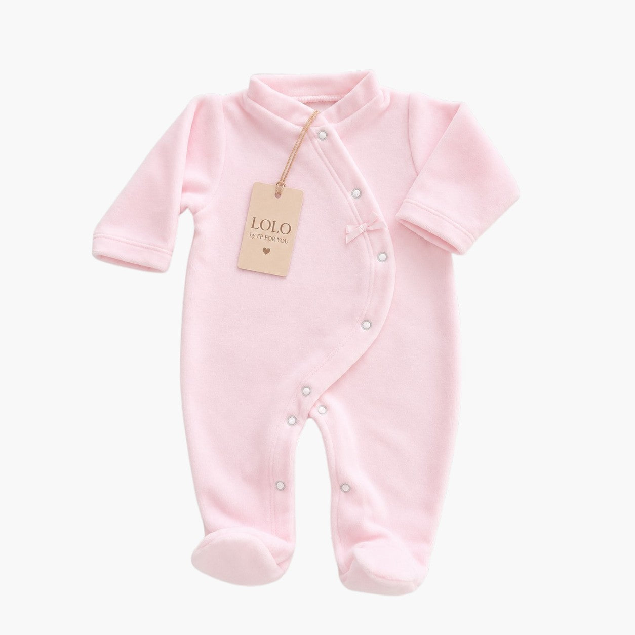 Baby-Strampler aus rosa Samt