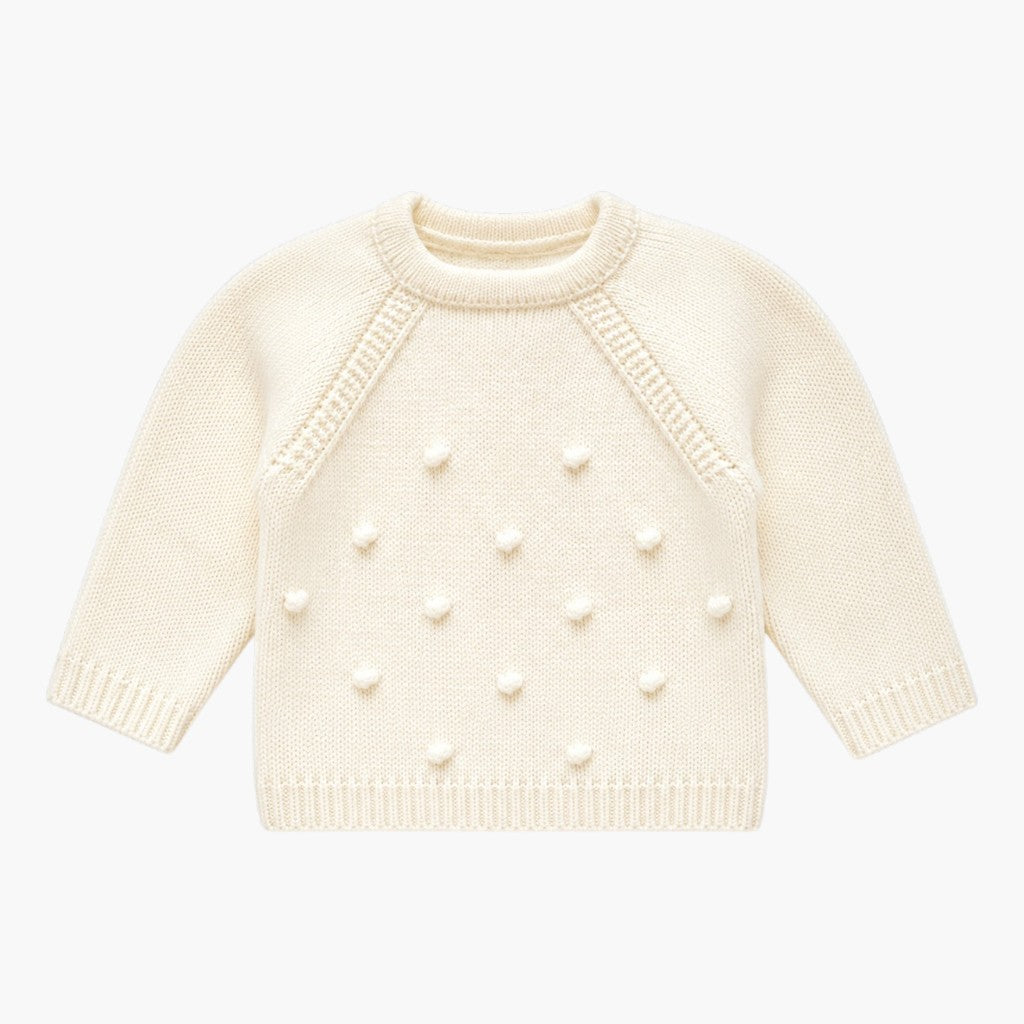 Conjunto de Malha para Bebé com Gorro Creme e Bordô LOLO