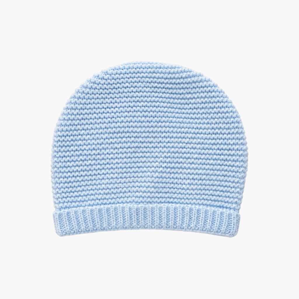 Conjunto de Malha para Bebé com Gorro Creme e Azul Céu LOLO