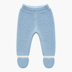 Conjunto de malha bebé creme e azul céu LOLO, vista 3