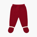 Conjunto de malha bebé creme e bordô LOLO, vista 3
