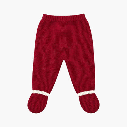 Conjunto de Malha para Bebé com Gorro Creme e Bordô LOLO