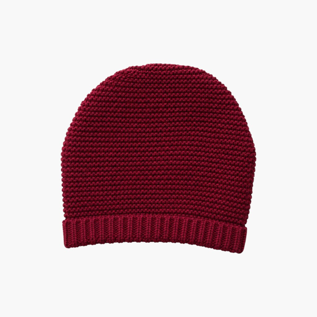 Conjunto de Malha para Bebé com Gorro Creme e Bordô LOLO