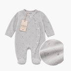 Babygrow em veludo cinza estampado, vista 5