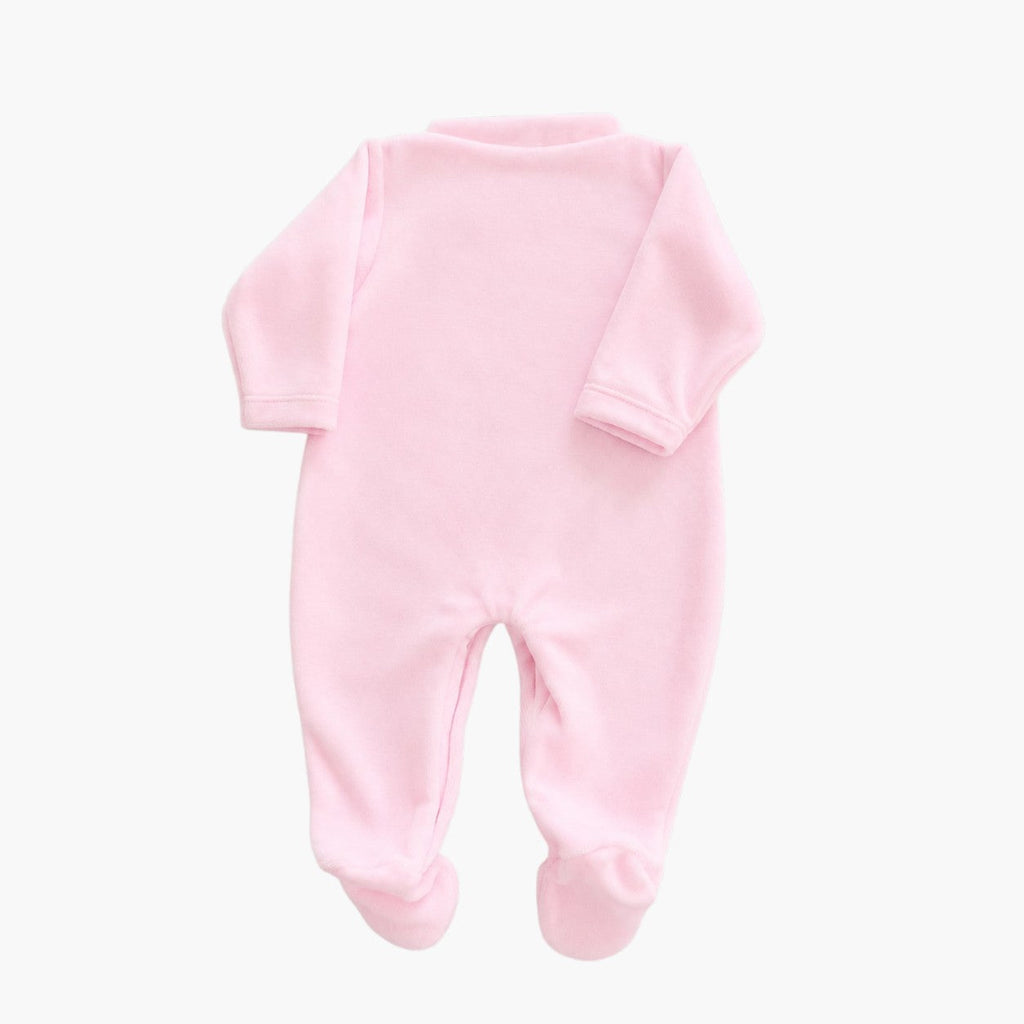 Babygrow de veludo rosa bebé, vista 3