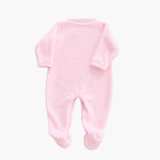 Babygrow de veludo rosa bebé, vista 3