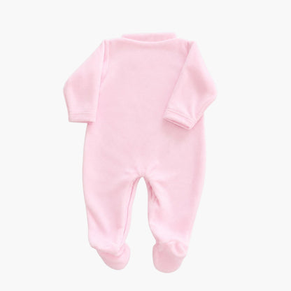 Baby-Strampler aus rosa Samt