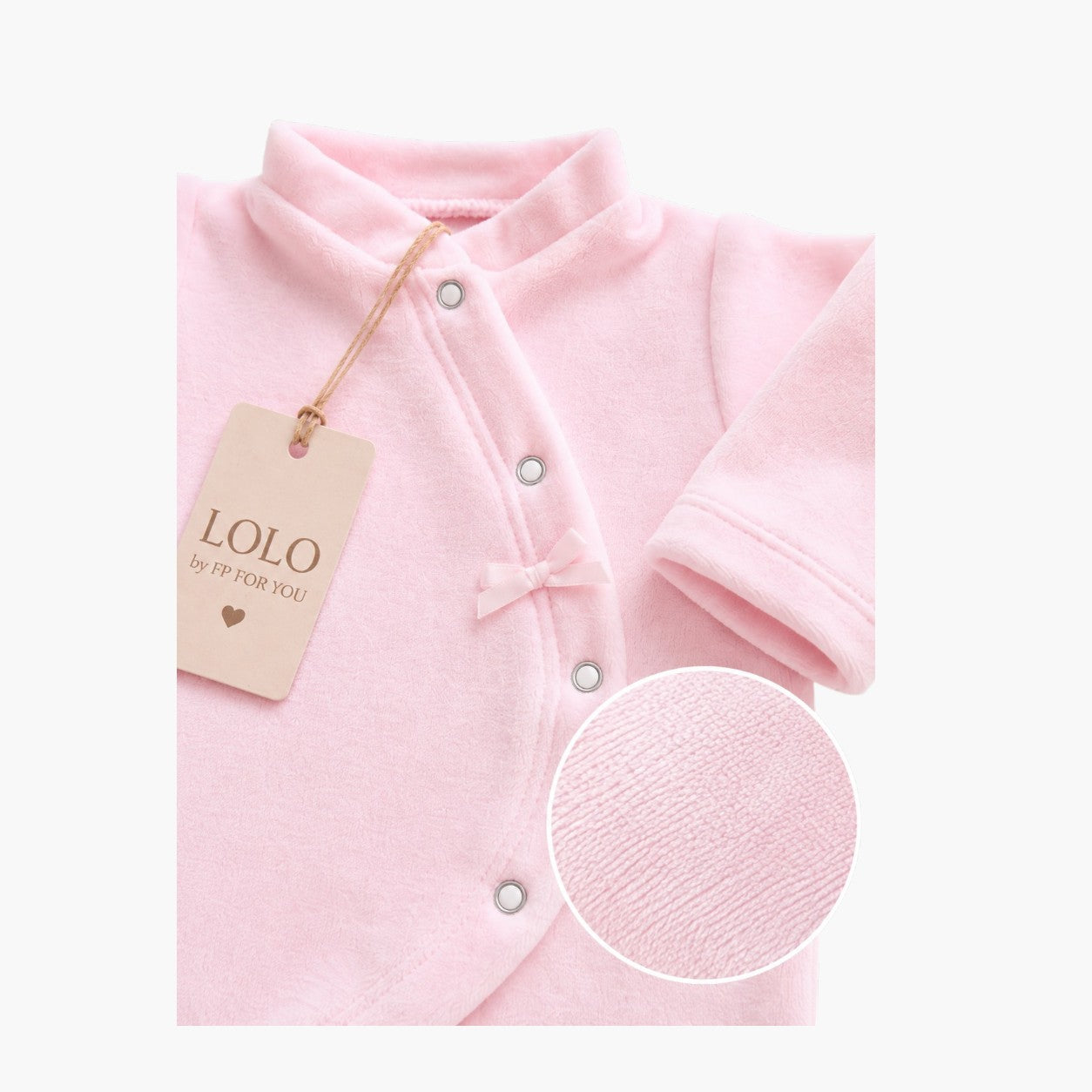 Baby-Strampler aus rosa Samt