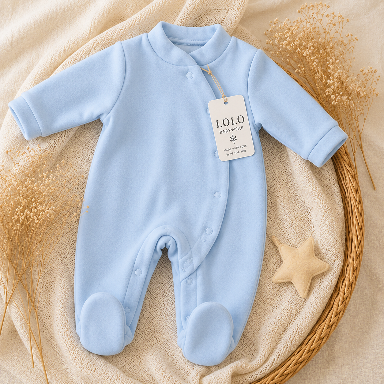 Babygrow Veludo Azul Bebé