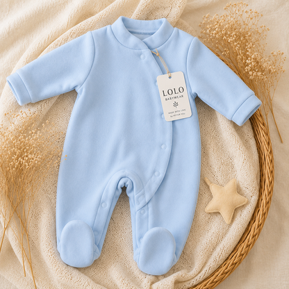Babygrow Veludo Azul Bebé