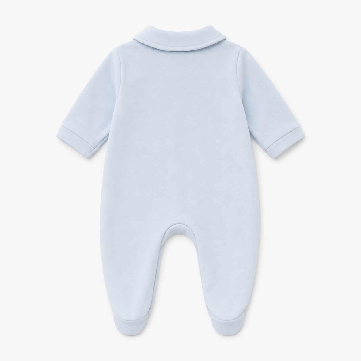 Blauer Baby-Strampler aus Baumwolle mit Kragen
