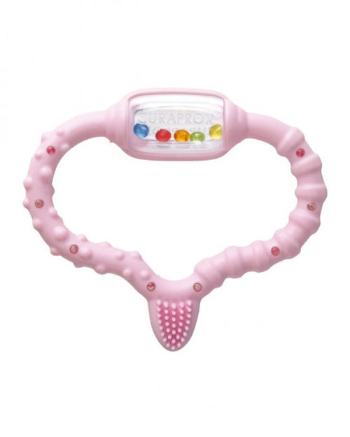 Anel mordedor Curaprox rosa para bebé, vista 2