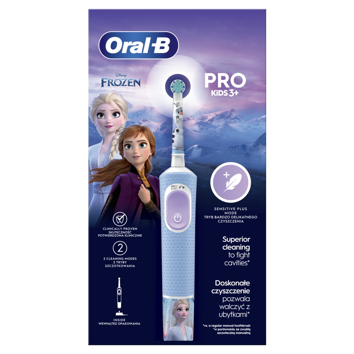 Escova elétrica Oral-B Pro Kids Frozen para crianças