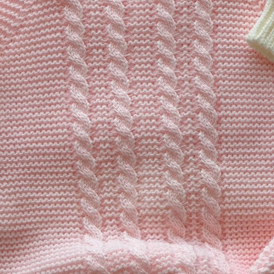 Conjunto Tricot Rosa Encanto 3 Peças
