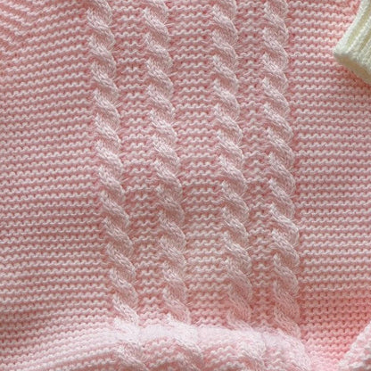 Conjunto Tricot Rosa Encanto 3 Peças