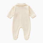 Babygrow branco pérola com gola, vista 3
