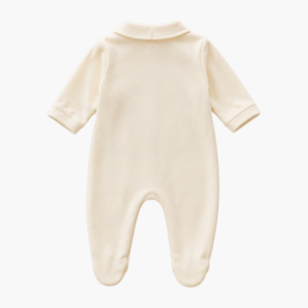 Babygrow branco pérola com gola, vista 3