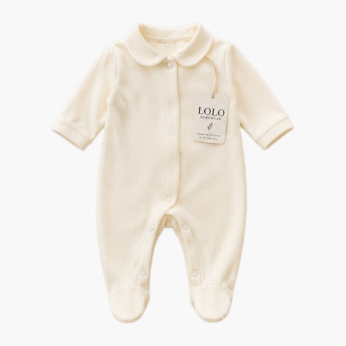 Babygrow branco pérola com gola, vista 2