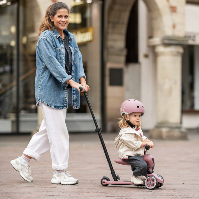 Trotinete 2 em 1 Push and Go Scoot & Ride cor amora