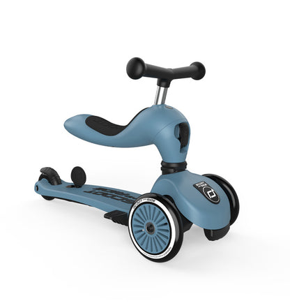 Trotinete 2 em 1 Push & Go – Scoot and Ride – Highwaykick - Azul