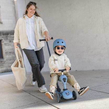 Trotinete 2 em 1 Push & Go – Scoot and Ride – Highwaykick - Azul