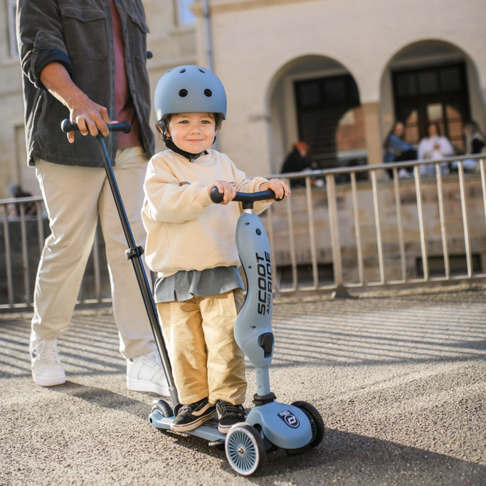 Trotinete 2 em 1 Push and Go Scoot & Ride azul
