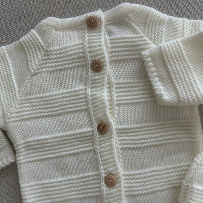 Baby-Set aus Strickperlenmuster, 3-teilig, 100 % Baumwolle