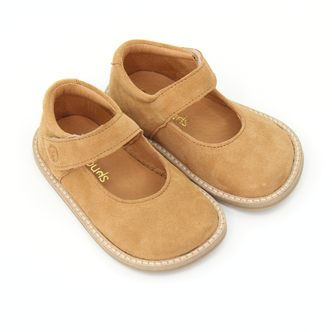 Sabrina barefoot Nani em camurça Barebuds, vista 2