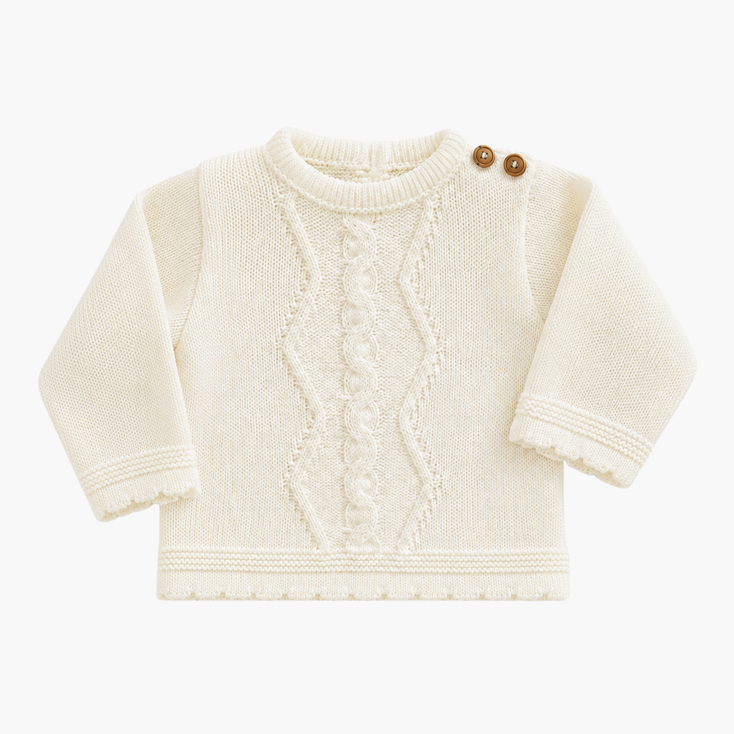 Strickset für Babys mit Mütze Elfenbein LOLO