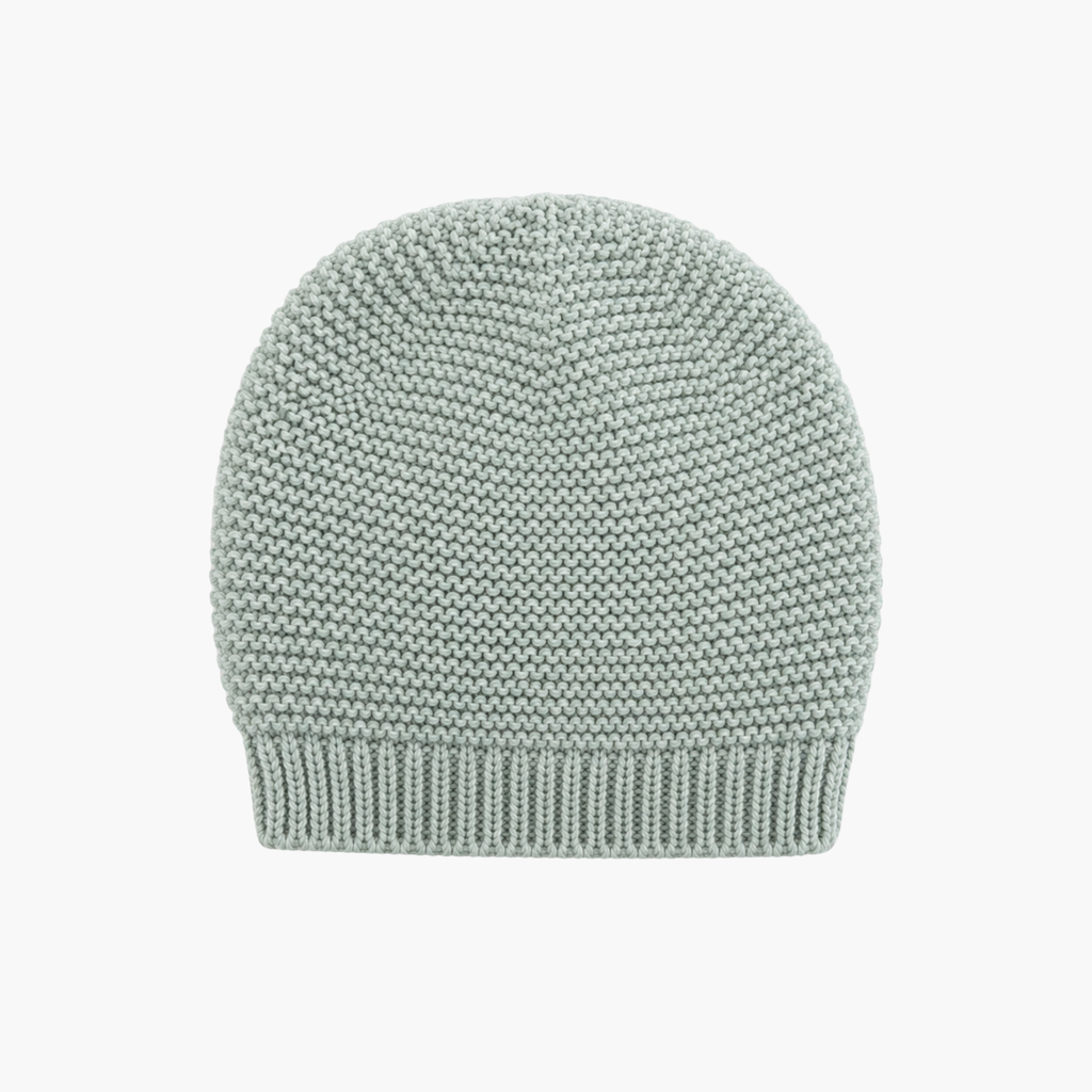 Conjunto de malha bebé com gorro verde sálvia LOLO, vista 4