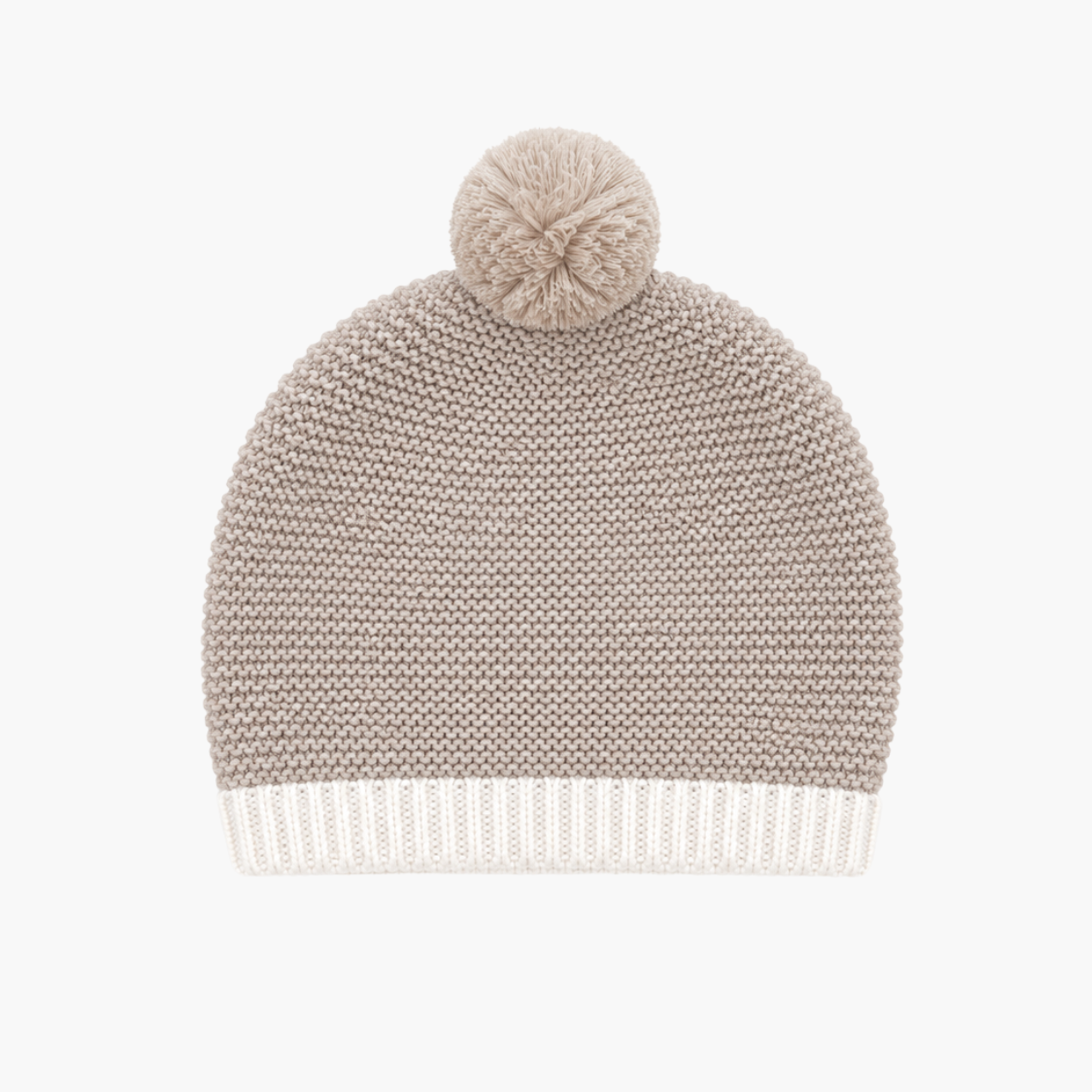 LOLO Strickset für Babys mit Strampler und Mütze, Naturbeige