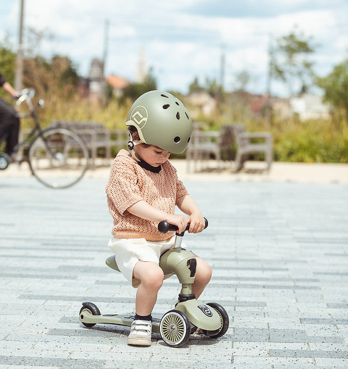 Trotinete evolutiva 2 em 1 Scoot & Ride Highwaykick 1 olive