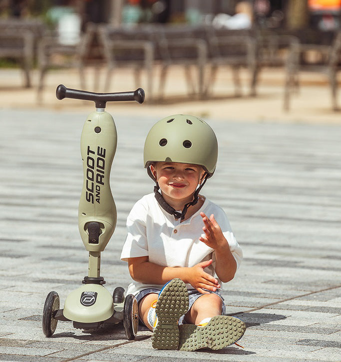 Trotinete Scoot & Ride Highwaykick 1 olive, vista 3