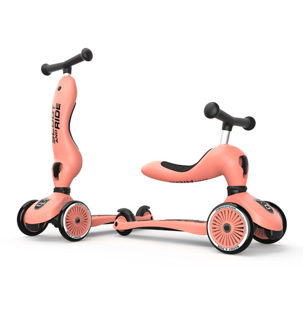 Trotinete Scoot & Ride Highwaykick 1 peach, vista 2