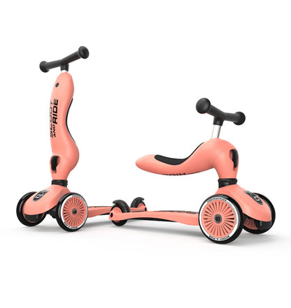Trotinete Evolutiva 2 em 1 - Scoot & Ride – Highwaykick 1 – Peach