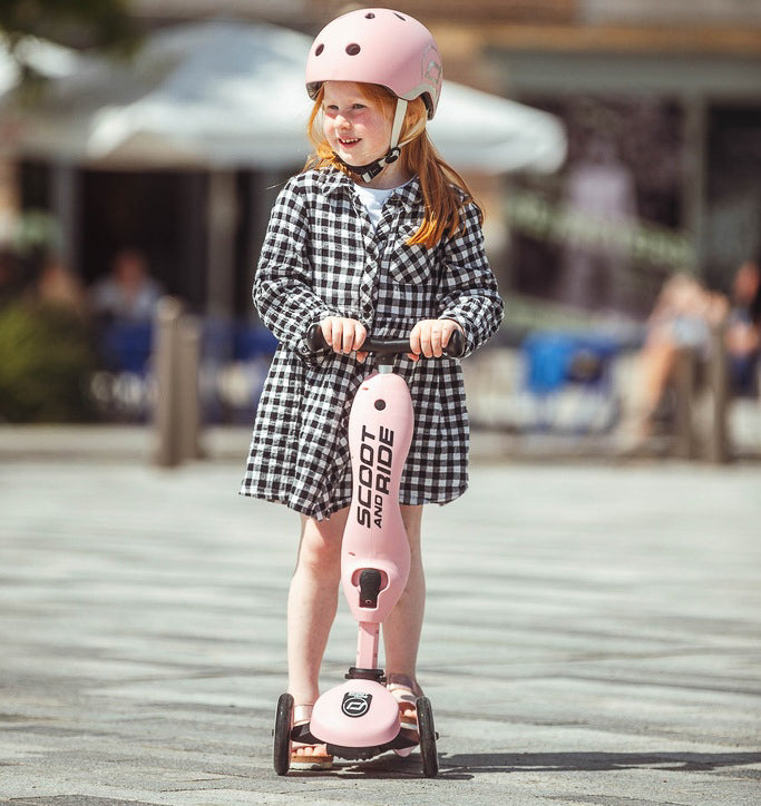 Trotinete evolutiva 2 em 1 Scoot & Ride Highwaykick 1 rose