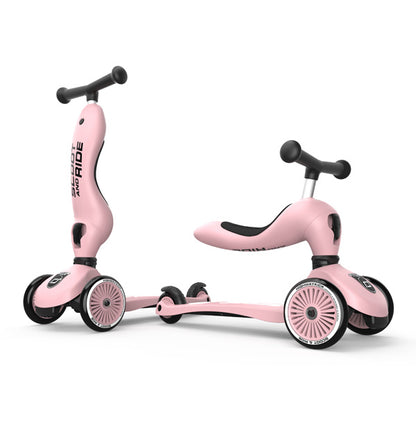 Trotinete Evolutiva 2 em 1 - Scoot & Ride – Highwaykick 1 – Rose