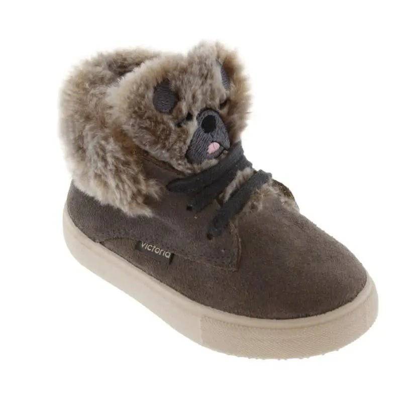 Botas Victoria em camurça com animal bordado, vista 3