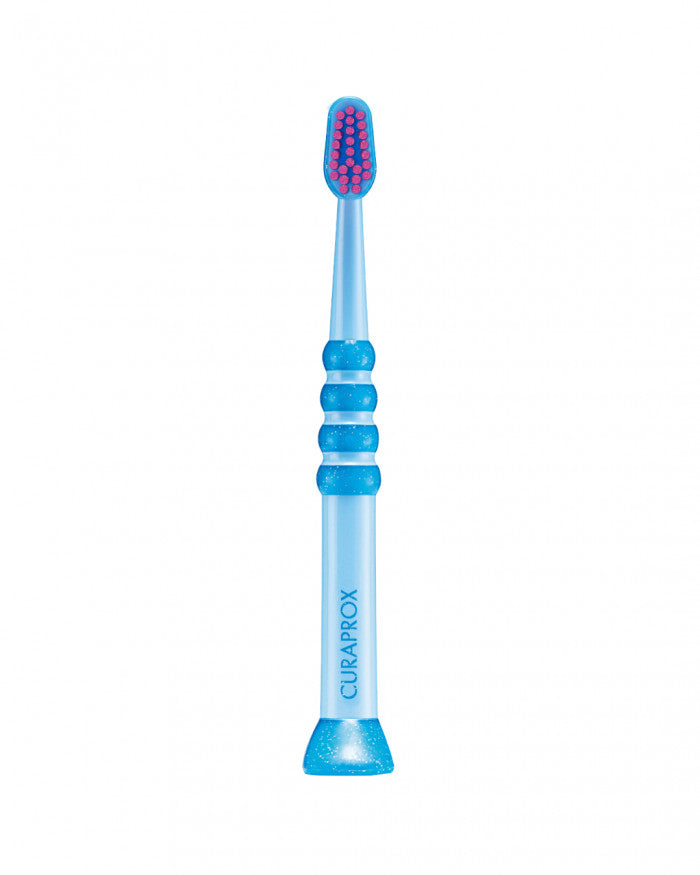 Escova de dentes Curaprox para bebé azul e rosa