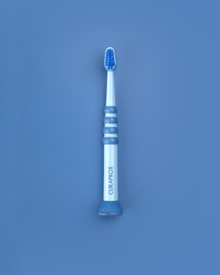 Escova de dentes Curaprox para bebé azul e verde, vista 4
