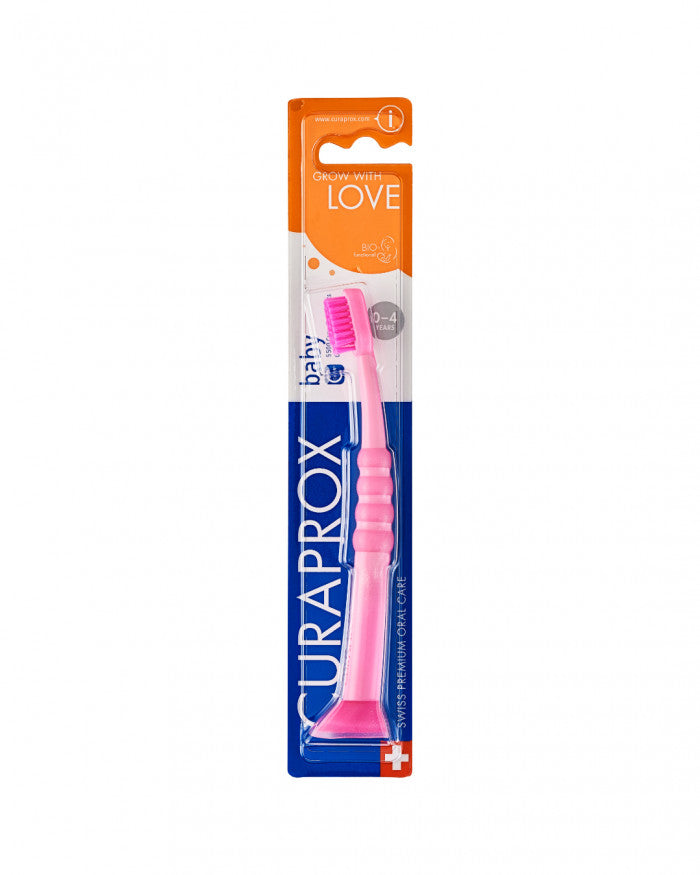 Escova de dentes Curaprox para bebé rosa, vista 3