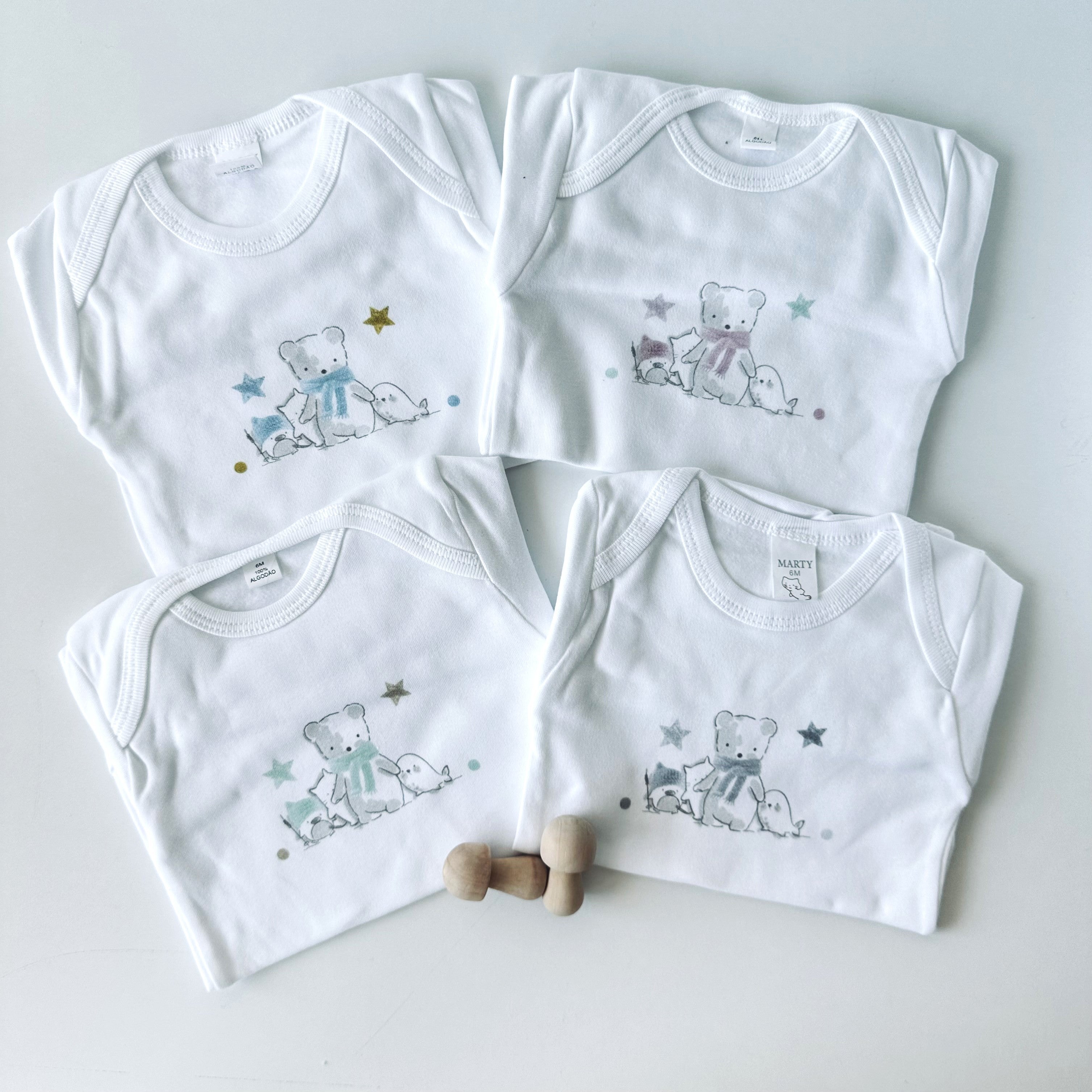 Body interior Baby Bear de manga comprida para bebé